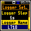 5.4 Az adatnaplózási funkció beállításai Logging Az Adatnaplózás (Logging) parancslista az alábbiak programozását teszi lehetővé a logger funkcióban: a mérési lefutás felvétele és a zajesemény