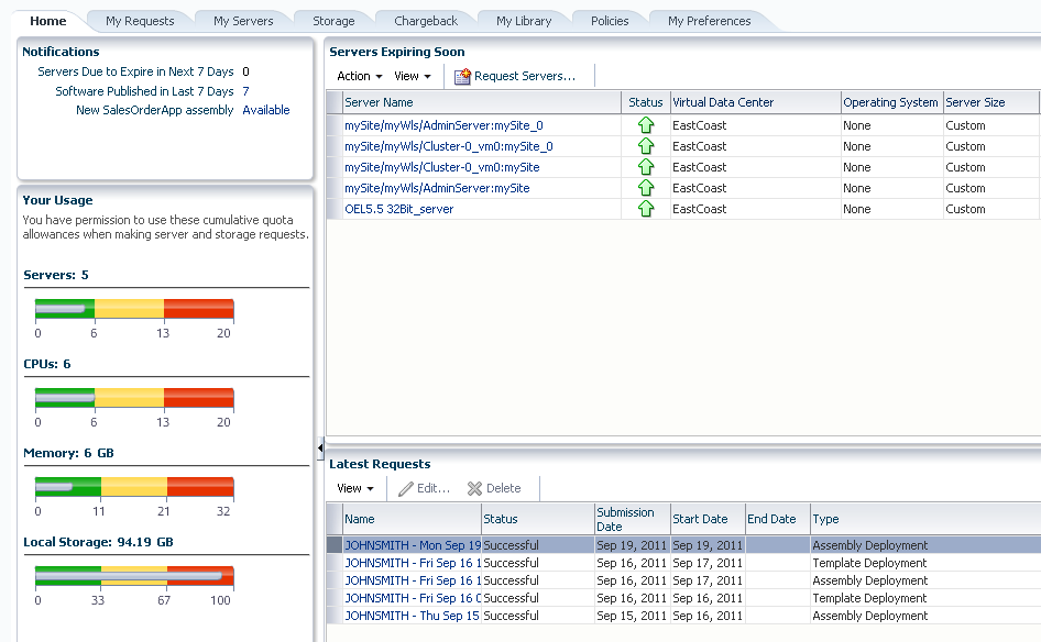 Önkiszolgáló hozzáférési funkciók Portal Infrastructure-as-a-Service (IaaS) x86 and SPARC Platform-as-a-Service (PaaS) Database (DBaaS), Java,.