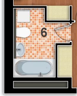 Vizes helyiség - WC, kézmosó - természetes kürtős, ablakos szellőzés - mosható hideg burkolat; - előnyös a világítással kapcsoló, késleltetett elszívás - alapterület: 1,5-2 m2 Vizes helyiség -