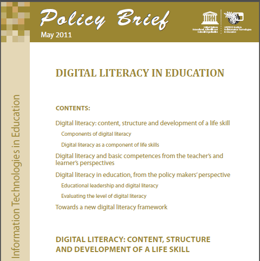 Paris:UNESCO Basic elements of digital literacy an overview from the