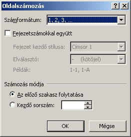 Oldalszámozás Az Élőfej egy dokumentumon belül az oldal tetején, az Élőláb pedig az oldal alján jelenik meg, a szokásos beállítás esetén a margó felett, illetve alatt.