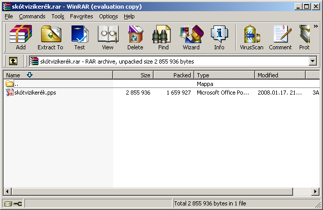 A tömörítő - WinRar A tömörítő programok abból a felismerésből születtek, hogy a különböző állományok nem optimálisan használják ki a lefoglalt merevlemez-területet.