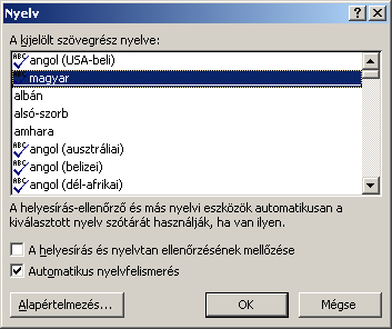 eredmény mindkét esetben ugyanaz a párbeszédablak, melyben további paraméterek megadására van lehetőség.