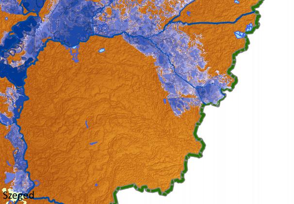 HELYZETFELTÁRÓ- HELYZETELEMZŐ - HELYZETÉRTÉKELŐ MUNKARÉSZEK 119 29. térkép: Alacsony valószínűségű árvízveszélyes területek Sarkad Forrás: www.vizugy.hu 30.