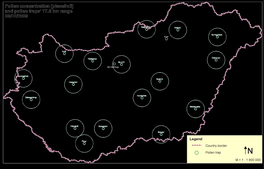 Az Aerobiológiai Hálózat monitorozó állomásai: Beindult Székesfehérvár, egy éves adatsor Bajáról Salgótarján Miskolc Nyíregyháza Győr Tatabánya
