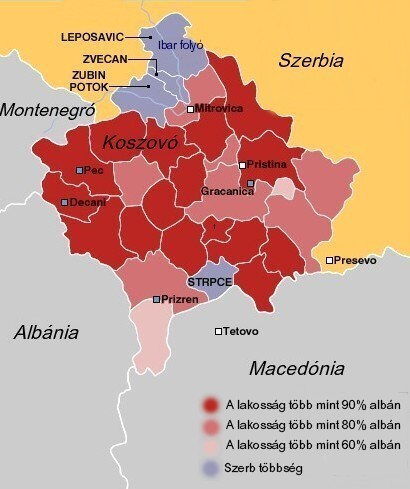 4 Etnikai összetétel Az általában 1,9-2,2 millió közöttire becsült lakosság etnikai megoszlása: albán