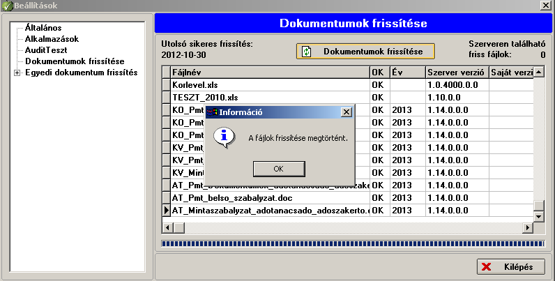 Beállítható, hogy a mentések felajánlott útvonala melyik gépi könyvtár legyen.