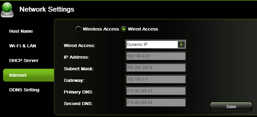 4. A vezeték nélküli csatlakozás ( Wireless Access ) paraméterei az