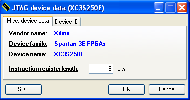 LOGSYS GUI JTAG JTAG eszköz adatbázis: A fő ablakban a jobb oldalon található Gyártófüggetlen eszközkezelést biztosít