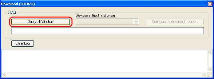 LOGSYS GUI JTAG Eszközök konfigurálása JTAG interfészen keresztül: