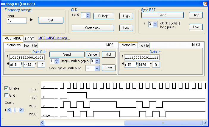 LOGSYS GUI BitBang I/O A