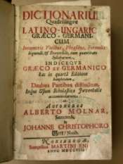 Tanulmányai: Wittenberg, Heidelberg, Strassburg, Herbrn Életműve: Altdrf latin-magyar szótár (Dictinarium latin-ungaricum és Ungar-latinum, Nürnberg, 1604 ) Szenci Mlnár Albert Nyelvtana: (Nvae