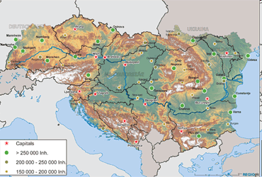 Duna-stratégia 8 EU countries (Germany, Austria, Hungary, Czech Republic, Slovak Republic, Slovenia, Bulgaria