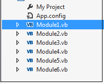 Visual Basic programok szerkezete Konzol alkalmazások szerkezete Több modul esetén