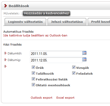 Naptár bejegyzések outlook exportja Ha az Outlook exportkor beállított időintervallum nem tartalmaz naptári bejegyzést, akkor erről figyelmeztető üzenetet kap, így elkerülhető a felesleges üres