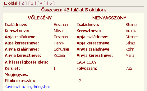 BUDAPESTI POLGÁRI ANYAKÖNYVEK ADATBÁZISA 6.