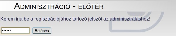 Ha a régi jelszó kétszer ugyanúgy lett beírva, a jelszó a Mentés gomb megnyomásakor megváltozik. A többi adat megváltozása a gombra kattintva feltétel nélkül végrehajtódik.