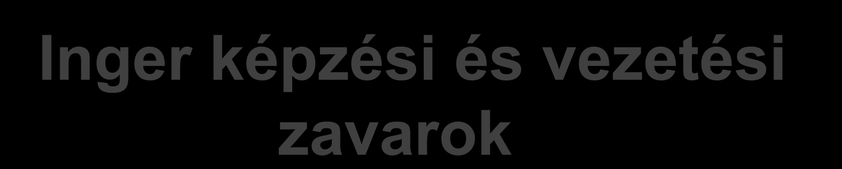 Inger képzési és vezetési zavarok Kiváltó ok keresése ( miokard. isch., gyógyszerhatás, metabol.