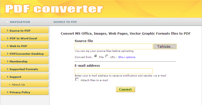 Fájlok konvertálása PDF-be Program segítségével (Adobe Acrobat, Openoffice.org, stb.) Ingyenes online konvertáló szolgáltatások, pl.: http://www.freepdfconvert.