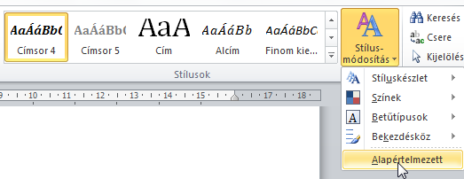 38 í r t a : V i d a A t t i l a - w w w. h a n s a g i i s k. h u Stílusok A stílusok komplex formai beállítások. Egy stílusnév alatt egyesítik azokat a beállításokat, amikről eddig szó volt.