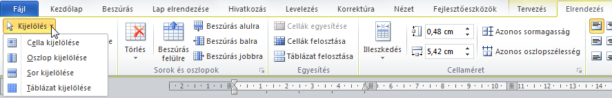 58 í r t a : V i d a A t t i l a - w w w. h a n s a g i i s k. h u Táblázat részeinek kijelölése Cellán belüli szövegrész kijelölése Legkönnyebb húzással.
