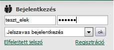 BELÉPÉS A belépéshez szükséges felhasználónév és jelszó páros a regisztrációkor megadott e-mail címre kerül kiküldésre.