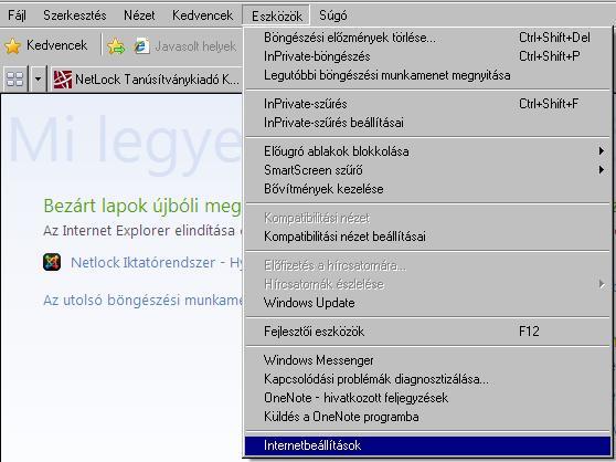 9. Függelék B Védett mód kikapcsolása Internet Explorer böngészőben A Windows Vista és Windows 7 rendszer alapértelmezés szerint az Internet Explorert egy ún.