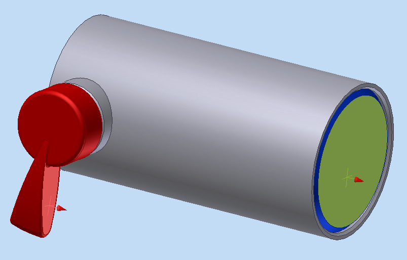 Összeállítás 01 Szerelési kényszerek 6 Inventor2010 7) A Ház láthatóságának vissza kapcsolásával az összeállítási modell