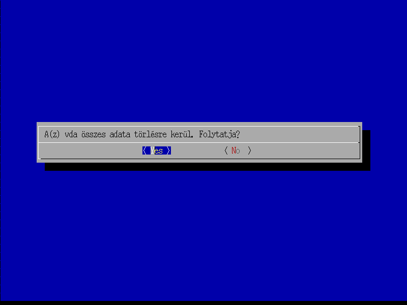 IV.1.2 Telepítő image másolása A telepítő a bootolás után az első lépésben felmásol egy előre összeállított telepítőkészletet a diskre.