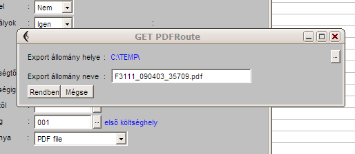 Egy további beállítás szükséges abban az esetben, ha a PRECÍZ rendszer számlázó modulját is használják és PDF formátumú számlagenerálásra is szükséges.
