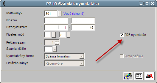 Külön szolgáltatás az úgynevezett kötegelt számlanyomtatási mód.