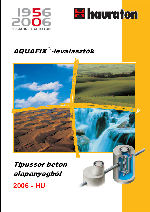 Hauraton AQUAFIX leválasztó berendezések betonleválasztók Aquafix
