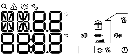 VI. Vezérlés. A vezérlő kijelzője SIEMENS Devices Menus Display (Parameter ) Display 2 (Value ) Operation buttons System Modes Po lyc o o l R W R4 7. Menü terület : Ikon!