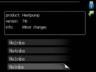 LEK USB szerviz menet 7.1 menü firmware frissítés firmware frissítés 7.1 frissítés indítása válasszon másik fájlt Itt lehetőség van az F1255 szoftverének frissítésére.