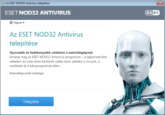 2. Telepítés Az ESET NOD32 Antivirus terméket számos módon telepítheti a számítógépre.