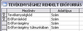 30 ACCESS GYAKORLATOK 3. feladat Az alfeladatok az alábbi adatbázisrészletet használják: 2.13.