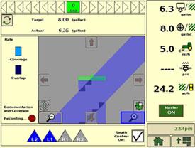 Section Control - Automatikus szakaszvezérlés - Növényvédelem Dokumentáció alapú permetező szakaszvezérlés Precizitás növelése: - Permetező keretszakaszok