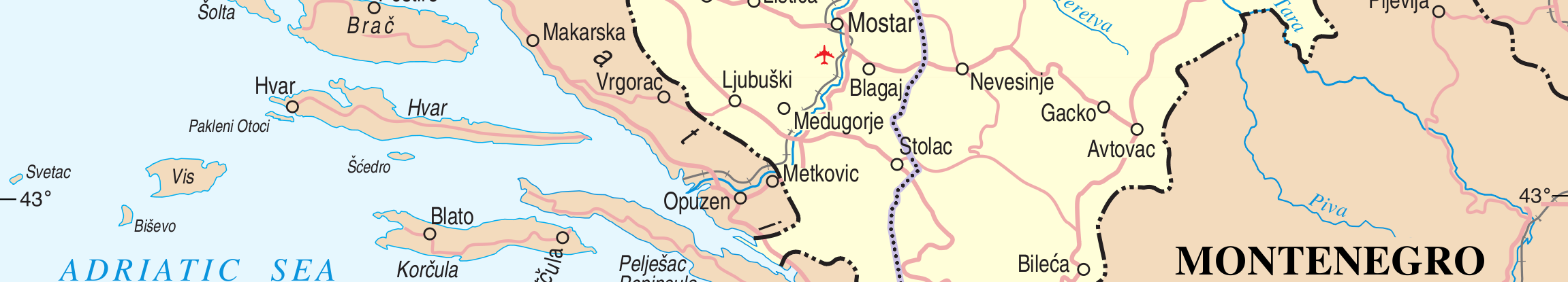 1. sz. ábra: Bosznia-Hercegovina térképe (http://www.un.org/depts/cartographic/map/profile/bosnia.