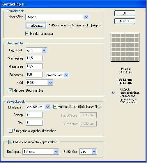 2. ábra Kontaktlap II.