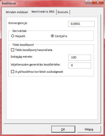 Jelen optimalizáció során a (3.8) összefüggés minimalizálása a cél. A 3-6. ábrán látható, hogy a (3.