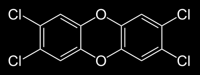 környezetben és az állati szervezetekben kumulálódnak A PCDD-knek 75 izomerje létezik, amelyek közül a négy klóratomot tartalmazó tetraklórdibenzo-p (TCDD) -11 számú ábra (jobb alsó)- a