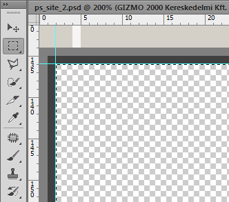 A Prt Sc billentyűvel készítsünk egy screenshotot böngészőnkről 1024 768-as felbontás mellett. Nyissunk új dokumentumot Photoshopban és illesszük bele.