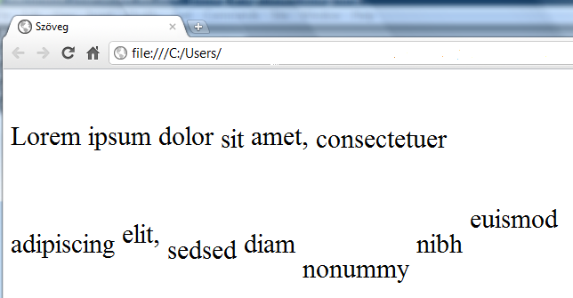 middle ( középen ), bottom ( lent ), super ( felső index ), sub ( alsó index ), text-top ( szöveg tetején ), text-bottom ( szöveg alján ), central ( középen ), baseline ( betűvonalhoz ).