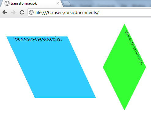-o-transform-origin:left top; -ms-transform:scale(1.5, 1.5); -ms-transform-origin:left top; -webkit-transform:scale(1.5, 1.5); -webkit-transform-origin:left top; transform:scale(1.5, 1.5); transform-origin:left top; } A transform-origin a transzformálandó elemen kívül is elhelyezkedhet, pl.
