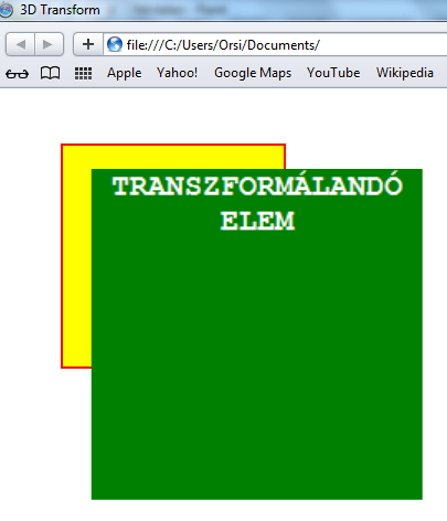 A síkbeli transzformációk transform ( x és y tengelyekre értelmezett ) tulajdonságainak a z-tengelyre való kiterjesztésével egyszerűen megvalósíthatók a térbeli transzformációk.