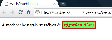 a) Ha a h2 címsorok a h1 címsorral megadott szöveg egy-egy alfejezetének címsoraként szerepelnek, akkor a már korábban tárgyalt módon történik a kódolás: <h1>az ENSZ Emberi Jogok Egyetemes