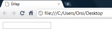 2.14.1. Az input címke és kiegészítő ( label, datalist, option ) címkéi Az űrlap kódolása a legegyszerűbb esetben: <form> <input> </form> Alapértelmezetten az input egy egysoros szövegmezőt definiál.
