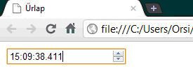 - az <input type="month" name="honap"> és az <input type="week" name="het"> kódolást ugyanúgy jeleníti meg az Opera mint a date-et,