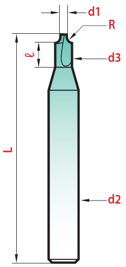 Élek legömbölyítéséhez: Negyedkör maró P116 - HSSE kobaltos gyorsacél R 1 - R 16 mm Általános használatra. Ajánlott acélhoz 1 MPa-ig, öntöttvashoz, alumíniumhoz.