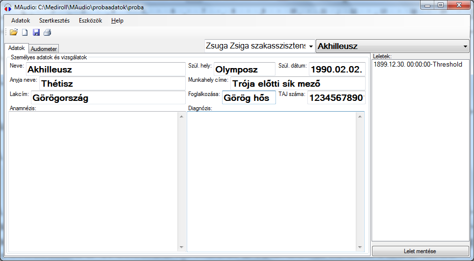 3. Általános információk 3.1. A program indítása: A program indításához kattintson duplán a windows ASZTALON az MAudio7 parancsikonra, vagy a START menü PROGRAMOK fejezetben található MAudio sorra.